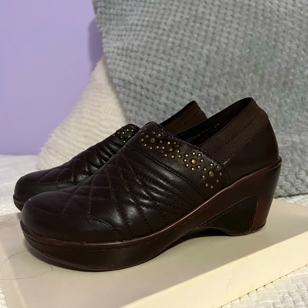 J-41 Clogs | J-41 Adventure On Venice Clogs Womens 9M Brown Leather Quilted